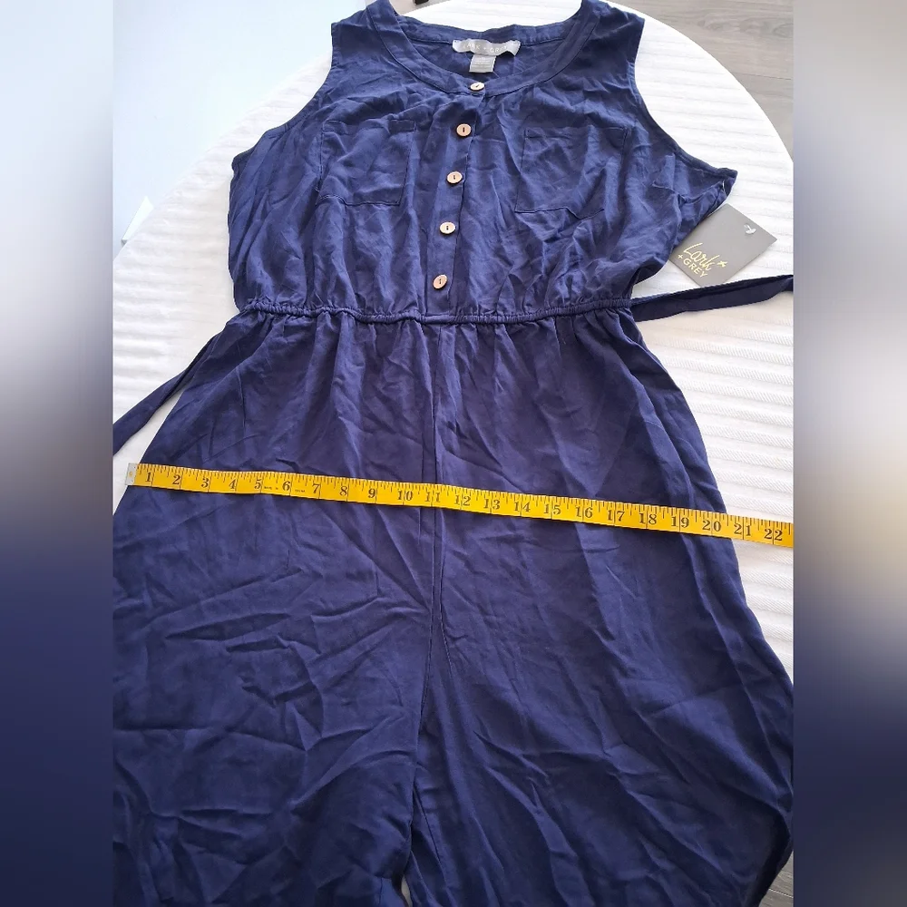 Navy Sleeveless Jumpsuit Size XL - Picture 8 of 10